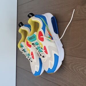 Colorful Women's Athletic Sneakers - White Blue Multicolor